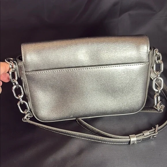 Lauren Ralph Lauren Silver metallic Crossbody Bag - Picture 7 of 10